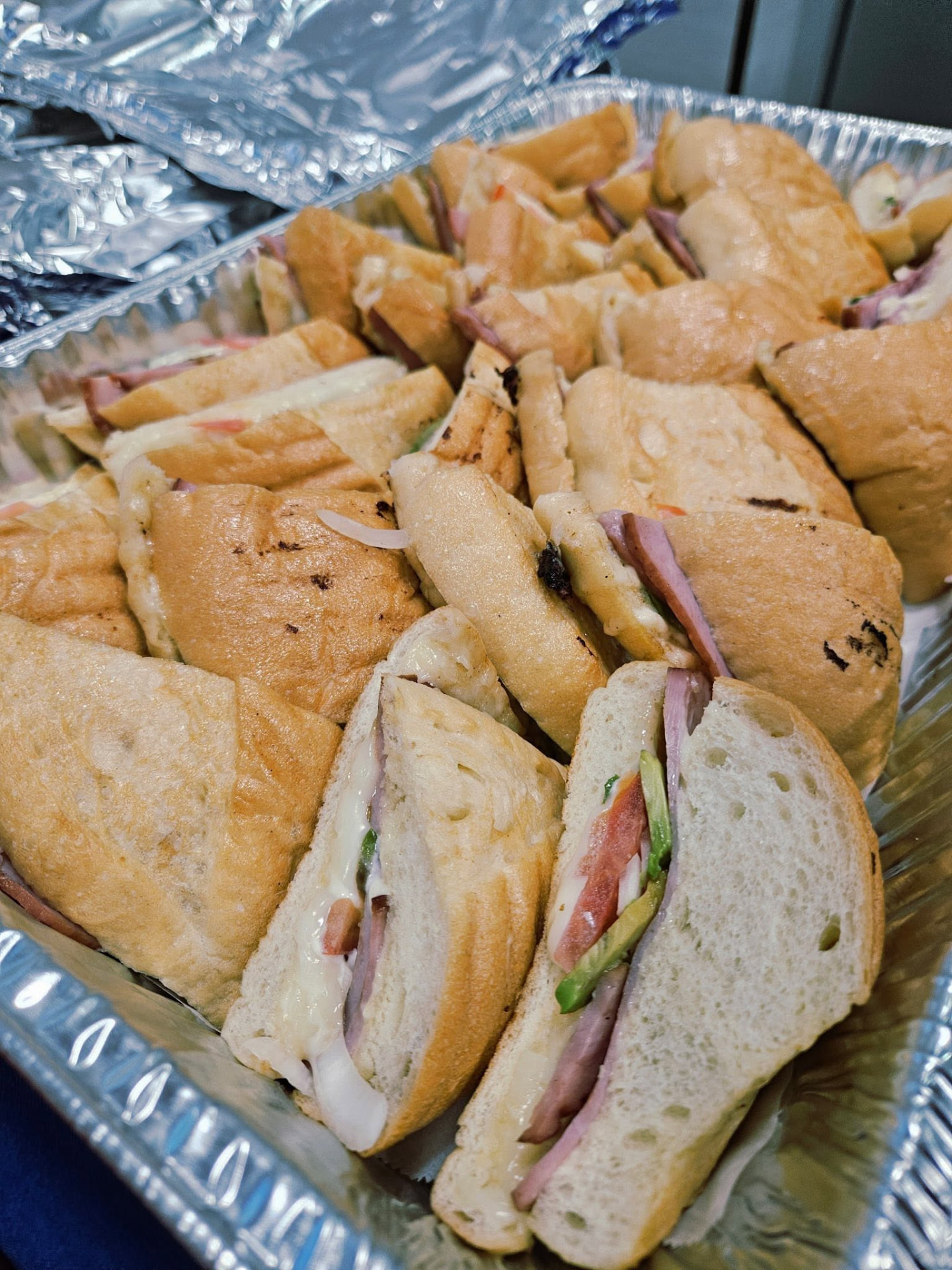 Catering tray of tortas ready to share